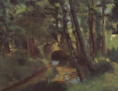 The Small Bridge, Pontoise by Camille Jacob Pissarro